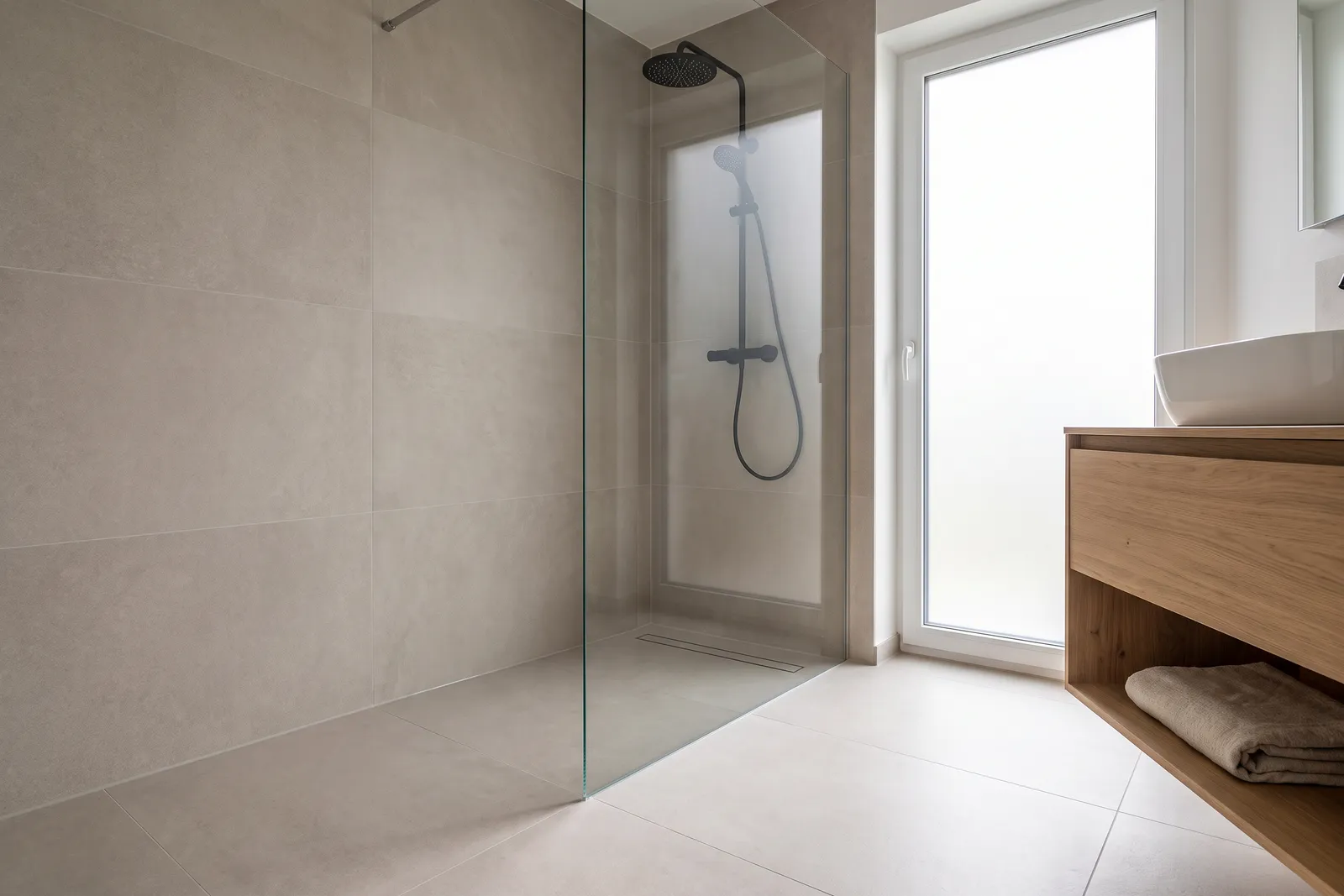 Badezimmer mit SkyTouch-Fliesen